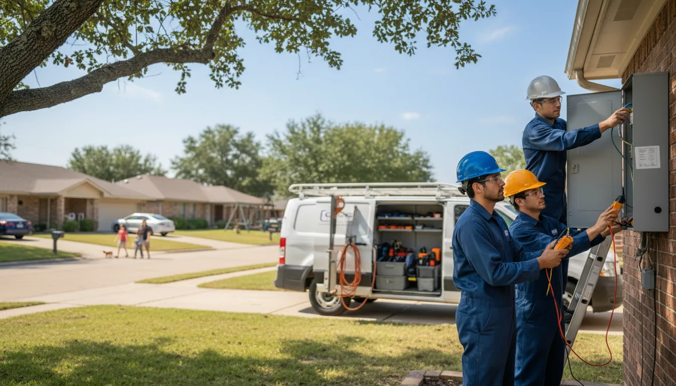 Certified electrician providing emergency electrical services in Ben Wheeler, TX